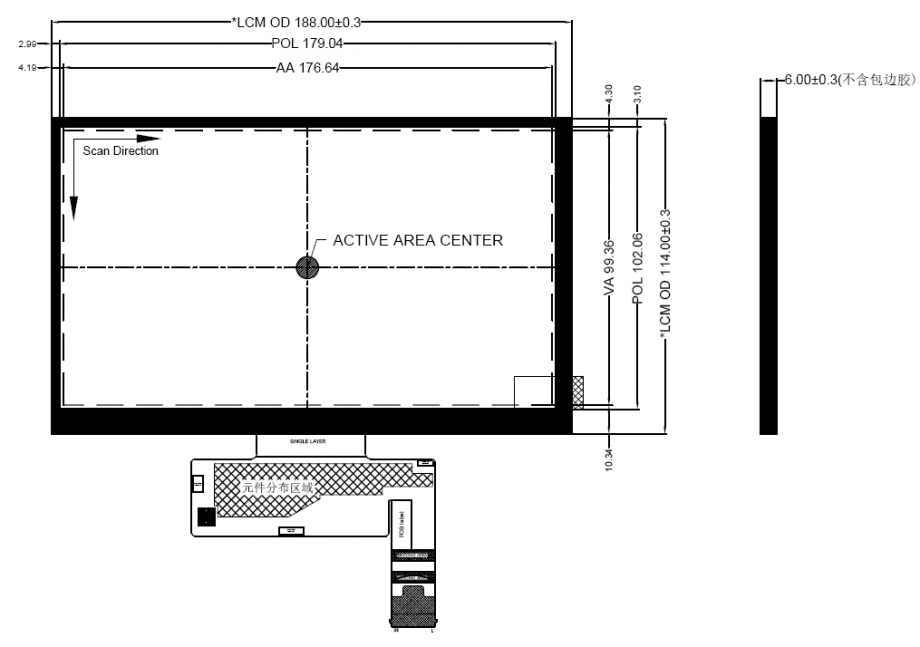 8.0 inch_G080-1117262801-L30PNZ(1280*720,LVDS,-40~90)