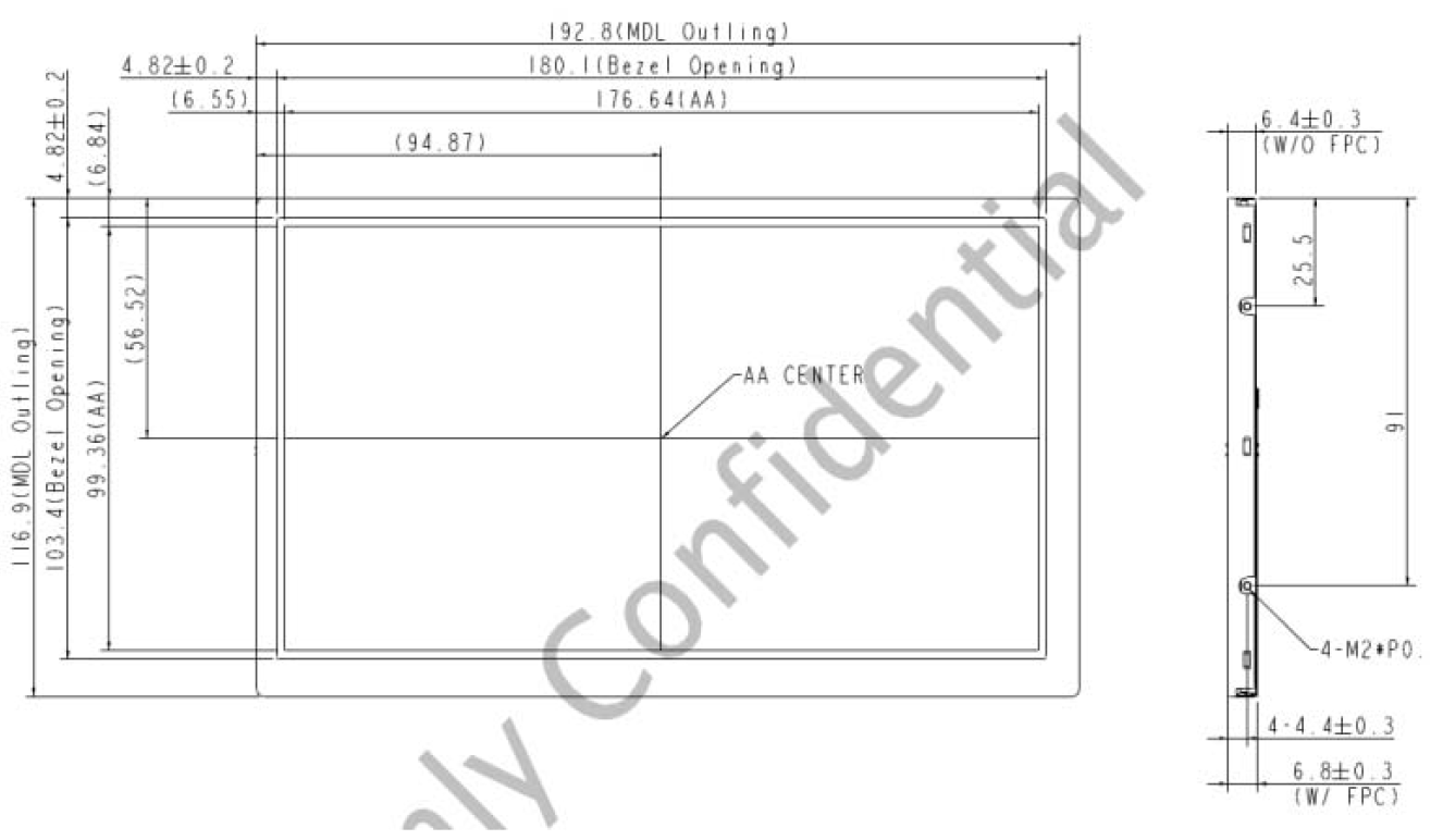 8.0 inch_G080-6106064601-L40PNZ(LVDS,1024*600,TN)