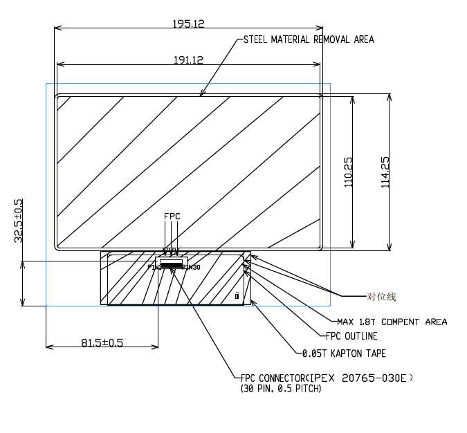 9.7 inch_G097-5107628401-E30PNZ(30P eDP,1024*768,400nits,-10~60)