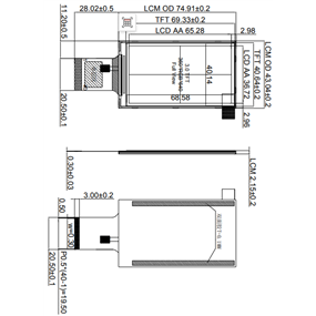 3inch_G030-E36642010600-T40PNZ(360*640, 40P TTL)